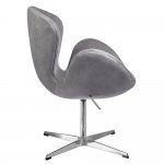 Кресло SWAN STYLE CHAIR серый, искусственная замша Кресло SWAN STYLE CHAIR серый, искусственная замша