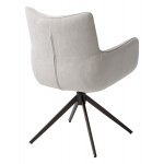 Стул PRATO 360 град поворот с возвратом BOSTON-102 латте, ткань / медный брашированный, ®DISAUR