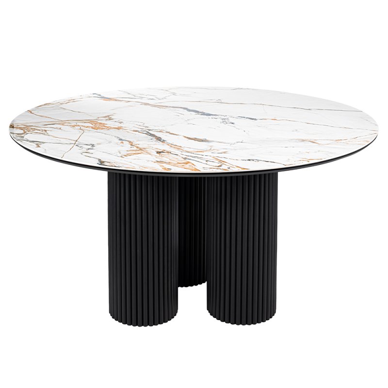 Стол BRAVO 140х85х77 см керамогранит Calacatta Matt