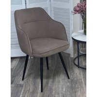 Стул ЛОРИС 360 град. поворот. B5 Капучино, велюр / черный каркас, М-City