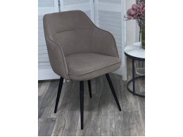 Стул ЛОРИС 360 град. поворот. B5 Капучино, велюр / черный каркас, М-City