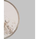 Журнальный столик Алиада 55х55 см светлая керамика сталь шампань