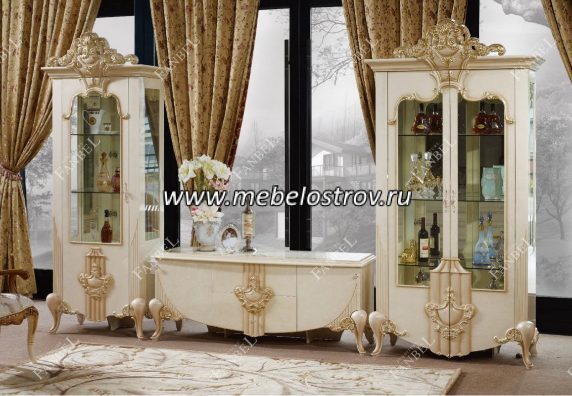 АТАЛАНТА Комплект 1-но дв.витрина (2ш)+тумба TV