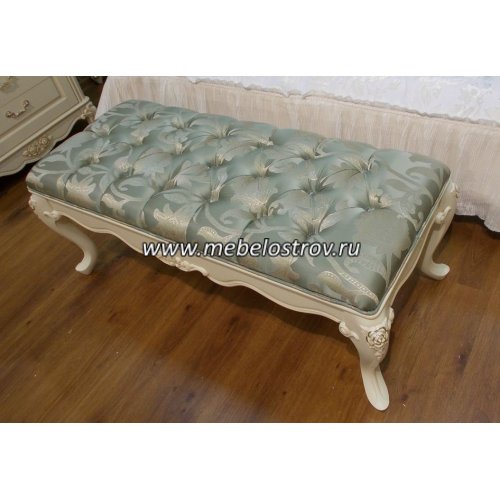 88031 Санта Мария Банкетка ткань 8801 с кристаллами (без розочек)