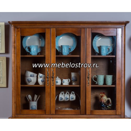 ПРОВАНС Витрина надставка DF820 (DD) к буфету DF8031 (массив) ПРОВАНС Витрина надставка DF820 (DD) к буфету DF8031 (массив)