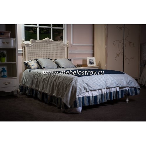 ПРОВАНС Кровать 1,2 с решеткой (белый) ПРОВАНС Кровать 1,2 с решеткой (белый)