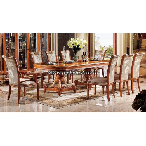 Е62 МОНАРХ ОБЕДЕННЫЙ СТОЛ  (2,5 м), цвет-brown gold