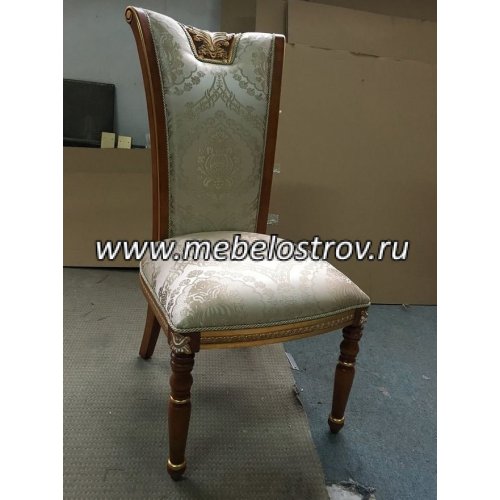 Е62 МОНАРХ СТУЛ С ПОДЛОКОТНИКАМИ, цвет-brown extra GOLD, ткань JR801-23/E66-06