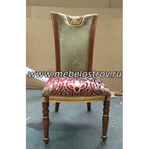 Е62 МОНАРХ СТУЛ С ПОДЛОКОТНИКАМИ, цвет-brown extra GOLD, ткань MZT03-1/R9004-20