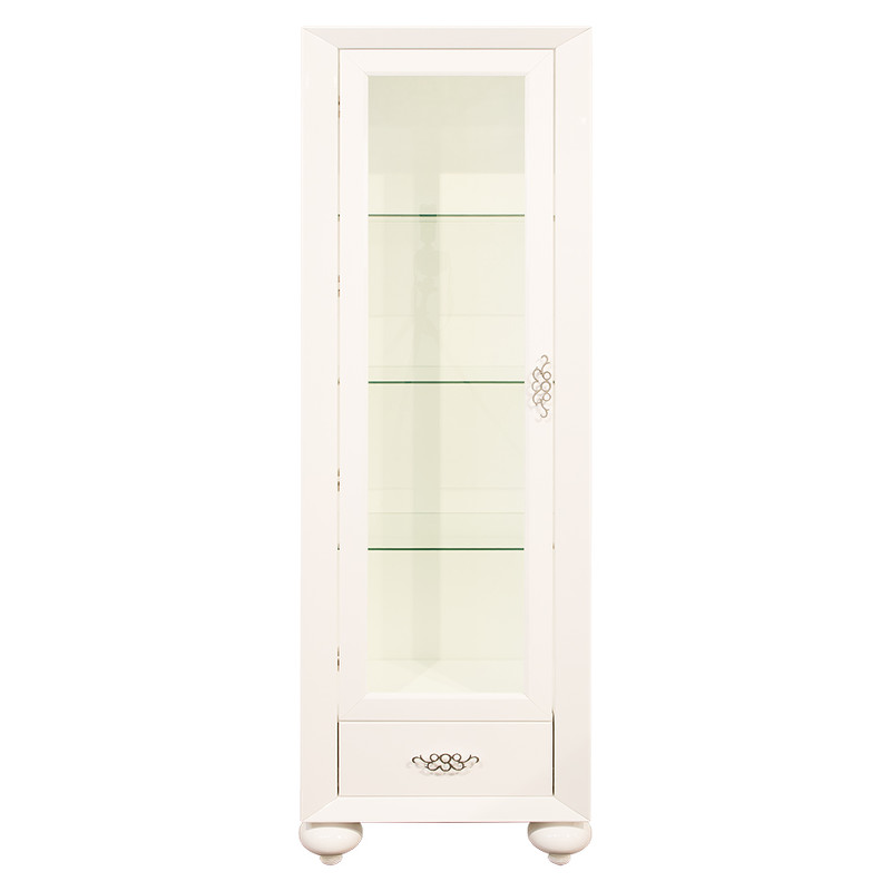 Сервант-витрина PALERMO отделка белый блестящий лак