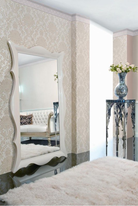 Зеркало напольное ROMA отделка сверкающий жемчужный лак