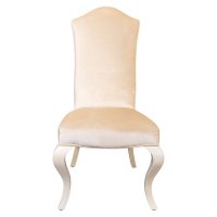 Стул ROMA отделка сверкающий жемчужный лак, ткань бежево-жемчужный велюр (R6012A-40)