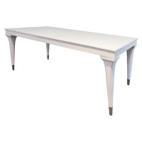 Обеденный стол раздвижной RIMINI отделка белый глянцевый лак (white gloss lacquer)