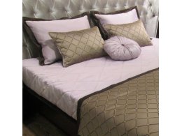 Violet  Комплект покрывало, плед, 5 подушек TEXTILE  стежка ромб