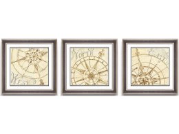 Комплект из трех постеров IMMAGINE отделка рама бронзового цвета