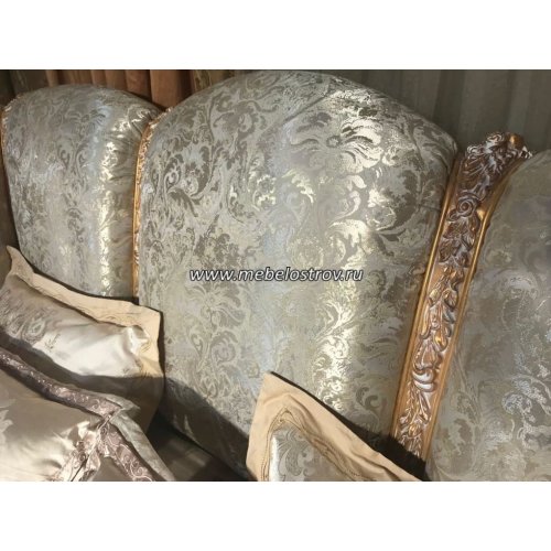 МОНАРХ Е66 Кровать 1,8 м c изножьем (brown gold, ткань VBF294A)