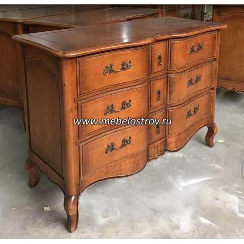 DF815 ПРОВАНС КОМОД 9 ящиков, массив, цвет орех антик Л