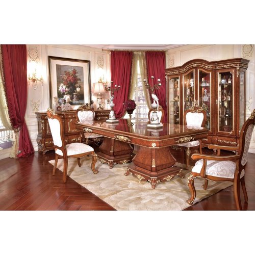 ФИРЕНЗЕ Гостиная Комплект (витрина, комод, стол+6 стульев) ФИРЕНЗЕ Гостиная Комплект (витрина, комод, стол+6 стульев)