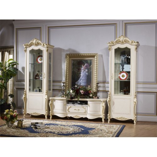 ДЖУЛЬЕТТА КОМПЛЕКТ: 1-но дв.витрина + 1-но дв.витрина+тумба TV