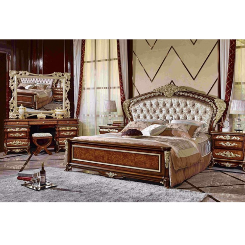 ФИРЕНЗЕ КОМПЛЕКТ : Кровать 1,8 + 2 Тумбочки + Туалетный стол + Пуф + 4 дв. шкаф