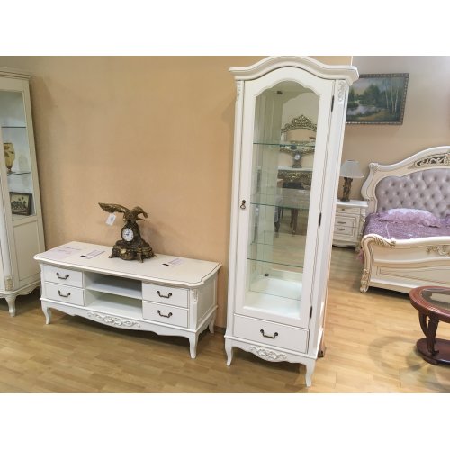 PROVENCE (ПРОВАНС) Витрина 1-но дверная с зеркалом (правая) с доводчиками