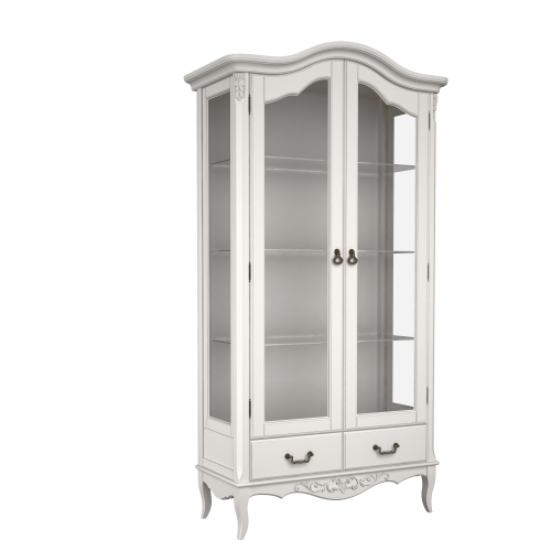 PROVENCE (ПРОВАНС) Витрина 2-х дверная с зеркалом с доводчиками