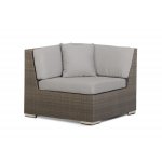 Беллуно модуль угловой серо - коричневый с темно-серыми подушками