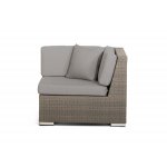 Беллуно модуль угловой серо - коричневый с темно-серыми подушками