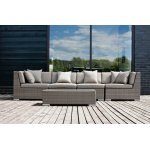 Беллуно модуль угловой серо - коричневый с темно-серыми подушками