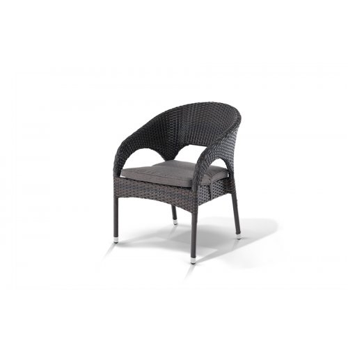 Корретто Стул с подушкой, плоский искусственный ротанг, коричневый Корретто Стул с подушкой, плоский искусственный ротанг, коричневый