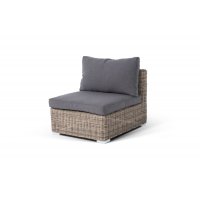 Лунго модуль прямой с подушками, соломенный