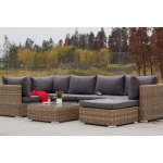 Лунго модуль прямой с подушками, соломенный