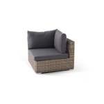 Лунго модуль угловой с подушками, соломенный