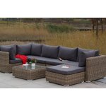 Лунго модуль угловой с подушками, соломенный