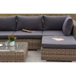 Лунго модуль угловой с подушками, соломенный