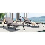 Парма Шезлонг из искусственного ротанга с матрасом