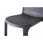 Барный стул Севилья из пластика, арт. LCAZ6049, цвет темно-серый.