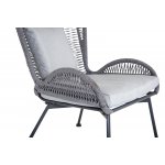 Кресло Мадрид, арт. LCAR6001, в комплекте с подушками, свет темно-серый