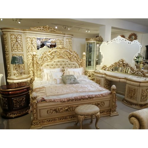 ШЕЙХ Комплект: Кровать б/о 1,8 + 2 Тумбочки + Туалетный стол + Пуф + 6 дв. шкаф ШЕЙХ Комплект: Кровать б/о 1,8 + 2 Тумбочки + Туалетный стол + Пуф + 6 дв. шкаф