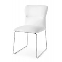 Стул FRIDA CB/1806-SK  MT.P77 CHROMED/  SKUBA S92 OPTIC WHITE
