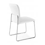 Стул FRIDA CB/1806-SK  MT.P77 CHROMED/  SKUBA S92 OPTIC WHITE