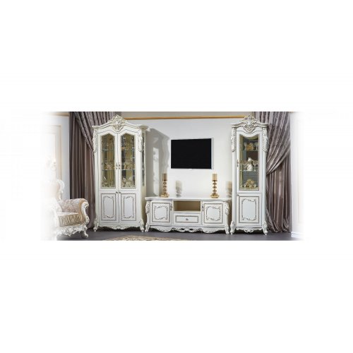 ДЖОКОНДА Стенка: Витрина 2-х дверная (2 шт) + ТВ Тумба ДЖОКОНДА Стенка: Витрина 2-х дверная (2 шт) + ТВ Тумба