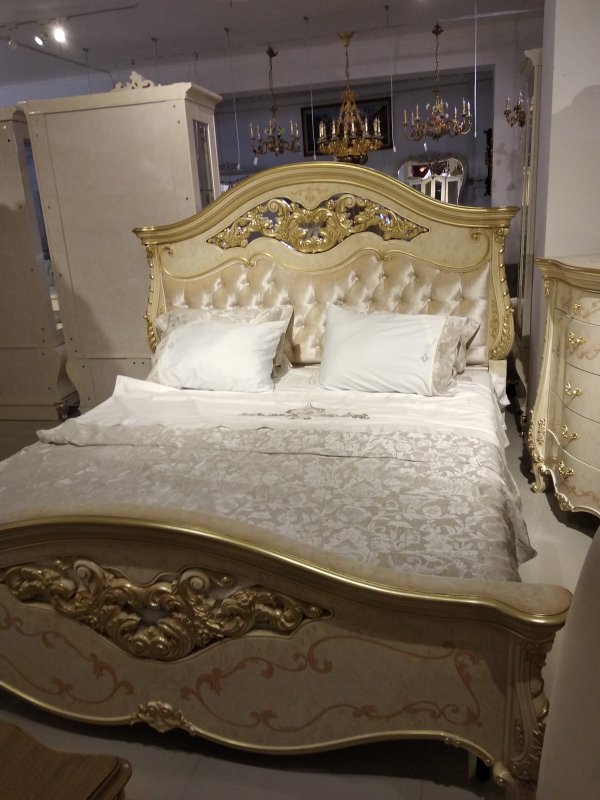 ВИВАЛЬДИ 666 Комплект (Кровать 1,8, 2 тумбы, туалетный стол, шкаф 6-ти дв., БЕЗ ПУФА)