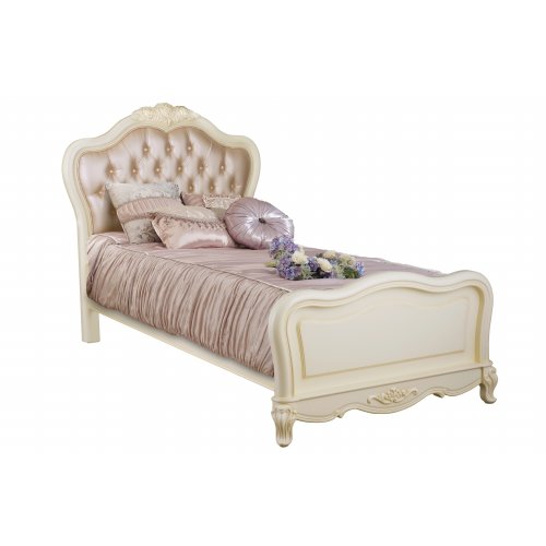 88011-A Санта Мария Кровать 120 без решетки (С ИЗНОЖЬЕМ), экокожа 8816 с пуговицами