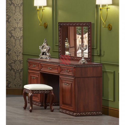 БЕРТА Туалетный стол с зеркалом+пуф