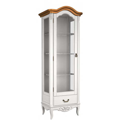 PROVENCE WOOD Витрина 1-но дверная с зеркалом (левая)