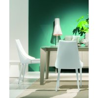 Стул CLARA 40.11 (TR505 white with sand cordonet, экокожа)