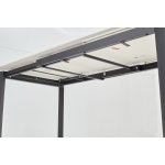 Стол CORNER 120 SINTERED STONE WHITE MARBLE/ BLACK М-City