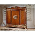 МОНАРХ Спальня (Кровать, 2 тумбы, туалетный стол с зеркалом, пуф, шкаф 4-х дверный)