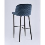 Стул барный Оскар велюр сине-зеленый